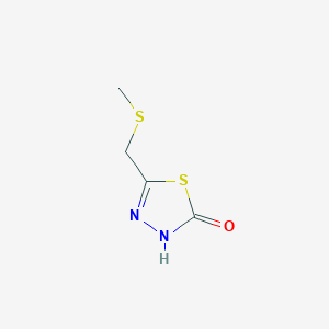 molecular formula C4H6N2OS2 B2528009 5-[(Methylsulfanyl)methyl]-1,3,4-thiadiazol-2-ol CAS No. 1823962-73-7