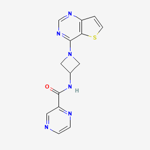N-(1-Thieno[3,2-d]pyrimidin-4-ylazetidin-3-yl)pyrazine-2-carboxamide