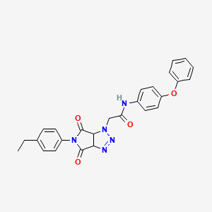 2-(5-(4-ethylphenyl)-4,6-dioxo-4,5,6,6a-tetrahydropyrrolo[3,4-d][1,2,3]triazol-1(3aH)-yl)-N-(4-phenoxyphenyl)acetamide