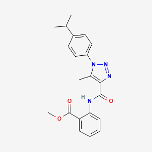 Methyl 2-[[5-methyl-1-(4-propan-2-ylphenyl)triazole-4-carbonyl]amino]benzoate