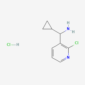 molecular formula C9H12Cl2N2 B2528047 (2-氯吡啶-3-基)(环丙基)甲胺盐酸盐 CAS No. 2197062-22-7