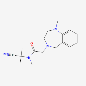 molecular formula C17H24N4O B2528051 N-(1-cyano-1-methylethyl)-N-methyl-2-(1-methyl-2,3,4,5-tetrahydro-1H-1,4-benzodiazepin-4-yl)acetamide CAS No. 1311713-24-2