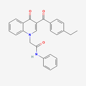 molecular formula C26H22N2O3 B2528064 2-[3-(4-ethylbenzoyl)-4-oxoquinolin-1-yl]-N-phenylacetamide CAS No. 897617-71-9