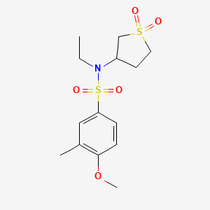 N-(1,1-dioxo-1lambda6-thiolan-3-yl)-N-ethyl-4-methoxy-3-methylbenzene-1-sulfonamide