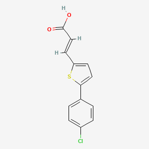 molecular formula C13H9ClO2S B2528071 3-[5-(4-Chlorophenyl)thien-2-yl]acrylic acid CAS No. 950094-47-0