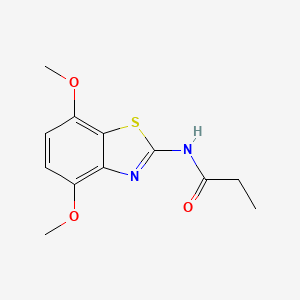 molecular formula C12H14N2O3S B2528078 N-(4,7-二甲氧基-1,3-苯并噻唑-2-基)丙酰胺 CAS No. 868230-75-5