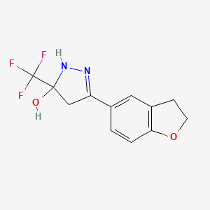 3-(2,3-Dihydro-1-benzofuran-5-yl)-5-(trifluoromethyl)-1,4-dihydropyrazol-5-ol