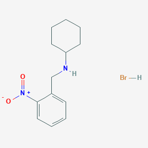 molecular formula C13H19BrN2O2 B2528087 N-(2-nitrobenzyl)cyclohexanamine hydrobromide CAS No. 1983847-91-1; 52505-10-9