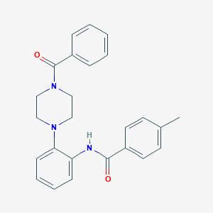 molecular formula C25H25N3O2 B252809 N-[2-(4-benzoylpiperazin-1-yl)phenyl]-4-methylbenzamide 
