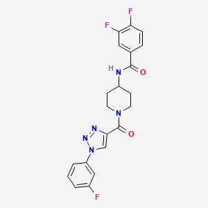 3,4-difluoro-N-(1-(1-(3-fluorophenyl)-1H-1,2,3-triazole-4-carbonyl)piperidin-4-yl)benzamide