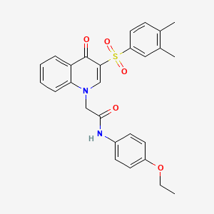 2-[3-(3,4-dimethylbenzenesulfonyl)-4-oxo-1,4-dihydroquinolin-1-yl]-N-(4-ethoxyphenyl)acetamide