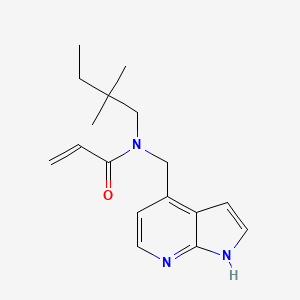 molecular formula C17H23N3O B2528097 N-(2,2-Dimethylbutyl)-N-(1H-pyrrolo[2,3-b]pyridin-4-ylmethyl)prop-2-enamide CAS No. 2411314-29-7