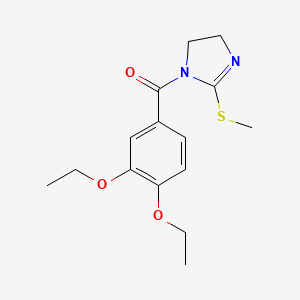 (3,4-diethoxyphenyl)(2-(methylthio)-4,5-dihydro-1H-imidazol-1-yl)methanone