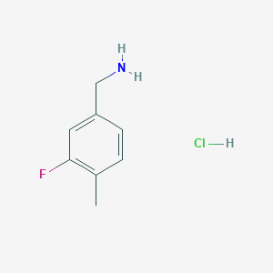 molecular formula C8H11ClFN B2528108 3-氟-4-甲基苄胺盐酸盐 CAS No. 381237-35-0