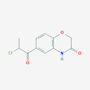molecular formula C11H10ClNO3 B2528109 6-(2-Chloro-propionyl)-4H-benzo[1,4]oxazin-3-one CAS No. 293741-63-6