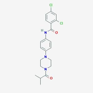 molecular formula C21H23Cl2N3O2 B252811 2,4-dichloro-N-[4-(4-isobutyryl-1-piperazinyl)phenyl]benzamide 
