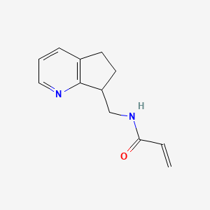 molecular formula C12H14N2O B2528116 N-(6,7-Dihydro-5H-cyclopenta[b]pyridin-7-ylmethyl)prop-2-enamide CAS No. 2190141-67-2