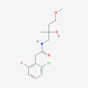 molecular formula C14H19ClFNO3 B2528117 2-(2-chloro-6-fluorophenyl)-N-(2-hydroxy-4-methoxy-2-methylbutyl)acetamide CAS No. 1914355-96-6