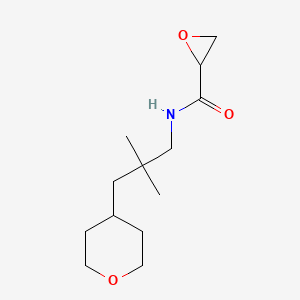 molecular formula C13H23NO3 B2528119 N-[2,2-Dimethyl-3-(oxan-4-yl)propyl]oxirane-2-carboxamide CAS No. 2411283-81-1