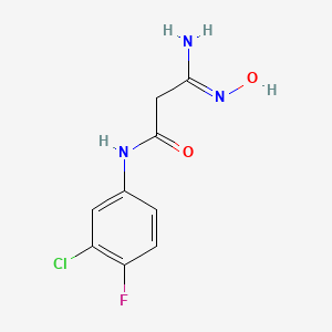 molecular formula C9H9ClFN3O2 B2528124 (3Z)-3-amino-N-(3-chloro-4-fluorophenyl)-3-hydroxyiminopropanamide CAS No. 219529-34-7