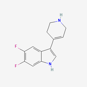 molecular formula C13H12F2N2 B2528129 5,6-二氟-3-(1,2,3,6-四氢吡啶-4-基)-1H-吲哚 CAS No. 2126177-15-7