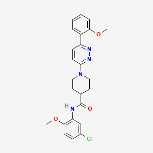 molecular formula C24H25ClN4O3 B2528130 N-(5-氯-2-甲氧基苯基)-1-(6-(2-甲氧基苯基)吡啶并[3,4-d]嘧啶-3-基)哌啶-4-甲酰胺 CAS No. 1203272-27-8