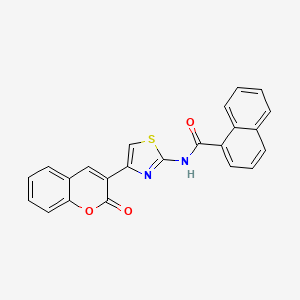 molecular formula C23H14N2O3S B2528133 N-(4-(2-oxo-2H-chromen-3-yl)thiazol-2-yl)-1-naphthamide CAS No. 392249-25-1