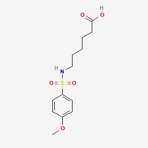 molecular formula C13H19NO5S B2528139 6-[(4-methoxyphenyl)sulfonylamino]hexanoic Acid CAS No. 85845-11-0
