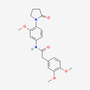 molecular formula C21H24N2O5 B2528147 2-(3,4-二甲氧基苯基)-N-(3-甲氧基-4-(2-氧代吡咯烷-1-基)苯基)乙酰胺 CAS No. 941933-61-5