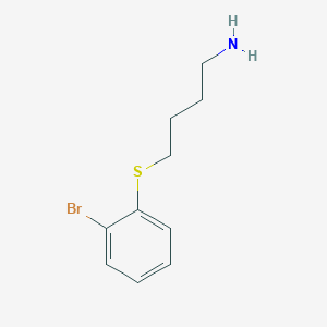 molecular formula C10H14BrNS B2528153 1-[(4-氨基丁基)硫烷基]-2-溴苯 CAS No. 799764-02-6