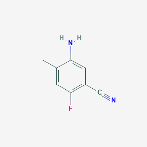 molecular formula C8H7FN2 B2528156 5-Amino-2-fluoro-4-methylbenzonitrile CAS No. 1426136-04-0