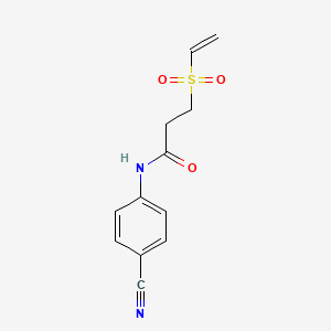 N-(4-Cyanophenyl)-3-ethenylsulfonylpropanamide