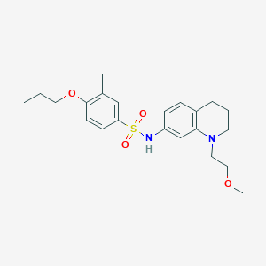 molecular formula C22H30N2O4S B2528159 N-(1-(2-甲氧基乙基)-1,2,3,4-四氢喹啉-7-基)-3-甲基-4-丙氧基苯磺酰胺 CAS No. 1170120-94-1