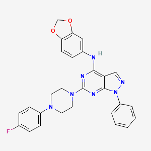 N-(1,3-benzodioxol-5-yl)-6-[4-(4-fluorophenyl)piperazin-1-yl]-1-phenyl-1H-pyrazolo[3,4-d]pyrimidin-4-amine
