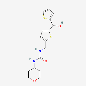 3-({5-[hydroxy(thiophen-2-yl)methyl]thiophen-2-yl}methyl)-1-(oxan-4-yl)urea