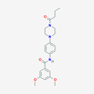 molecular formula C23H29N3O4 B252817 N-[4-(4-butanoylpiperazin-1-yl)phenyl]-3,5-dimethoxybenzamide 