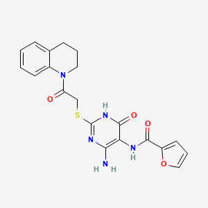 N-(4-amino-2-((2-(3,4-dihydroquinolin-1(2H)-yl)-2-oxoethyl)thio)-6-oxo-1,6-dihydropyrimidin-5-yl)furan-2-carboxamide