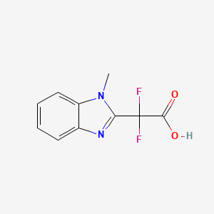 molecular formula C10H8F2N2O2 B2528182 2,2-difluoro-2-(1-methyl-1H-1,3-benzodiazol-2-yl)acetic acid CAS No. 80944-03-2