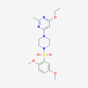 molecular formula C19H26N4O5S B2528189 4-(4-((2,5-Dimethoxyphenyl)sulfonyl)piperazin-1-yl)-6-ethoxy-2-methylpyrimidine CAS No. 946301-78-6