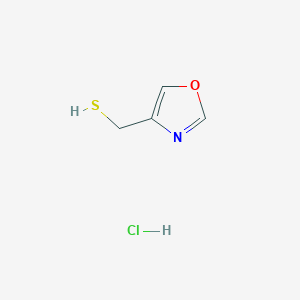 molecular formula C4H6ClNOS B2528192 1,3-Oxazol-4-ylmethanethiol;hydrochloride CAS No. 2470440-56-1