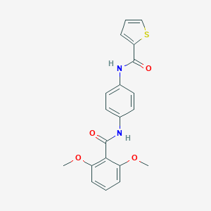 molecular formula C20H18N2O4S B252820 N-{4-[(2,6-dimethoxybenzoyl)amino]phenyl}-2-thiophenecarboxamide 