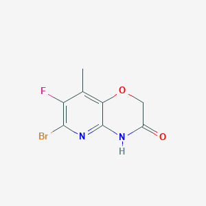 molecular formula C8H6BrFN2O2 B2528208 6-Bromo-7-fluoro-8-methyl-2H-pyrido[3,2-b][1,4]oxazin-3(4H)-one CAS No. 1417599-57-5