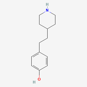 molecular formula C13H19NO B2528241 4-(2-哌啶-4-基乙基)苯酚 CAS No. 501359-58-6