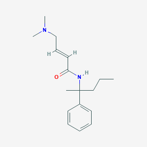 molecular formula C17H26N2O B2528245 (E)-4-(Dimethylamino)-N-(2-phenylpentan-2-yl)but-2-enamide CAS No. 2411332-42-6