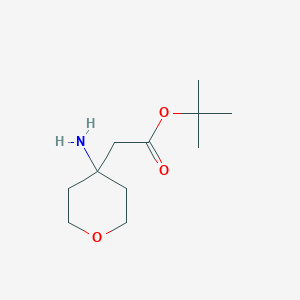molecular formula C11H21NO3 B2528252 Tert-butyl 2-(4-aminooxan-4-yl)acetate CAS No. 1888969-01-4