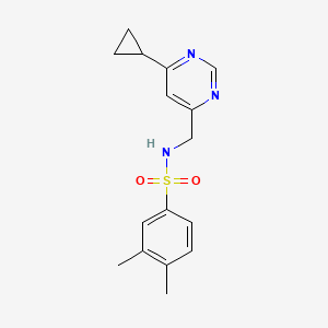 N-((6-cyclopropylpyrimidin-4-yl)methyl)-3,4-dimethylbenzenesulfonamide