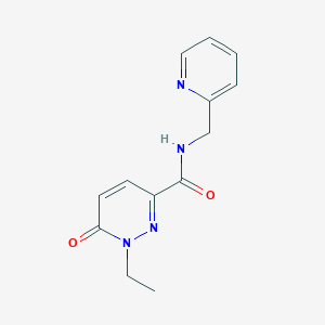 molecular formula C13H14N4O2 B2528258 1-ethyl-6-oxo-N-(pyridin-2-ylmethyl)-1,6-dihydropyridazine-3-carboxamide CAS No. 1049525-64-5