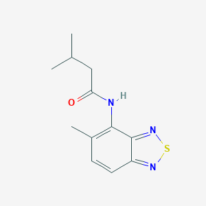 molecular formula C12H15N3OS B252826 3-methyl-N-(5-methyl-2,1,3-benzothiadiazol-4-yl)butanamide 
