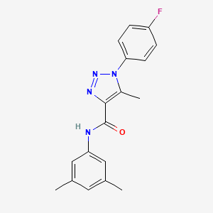 molecular formula C18H17FN4O B2528260 N-(3,5-dimethylphenyl)-1-(4-fluorophenyl)-5-methyl-1H-1,2,3-triazole-4-carboxamide CAS No. 899988-77-3