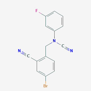 (4-Bromo-2-cyanophenyl)methyl-(3-fluorophenyl)cyanamide